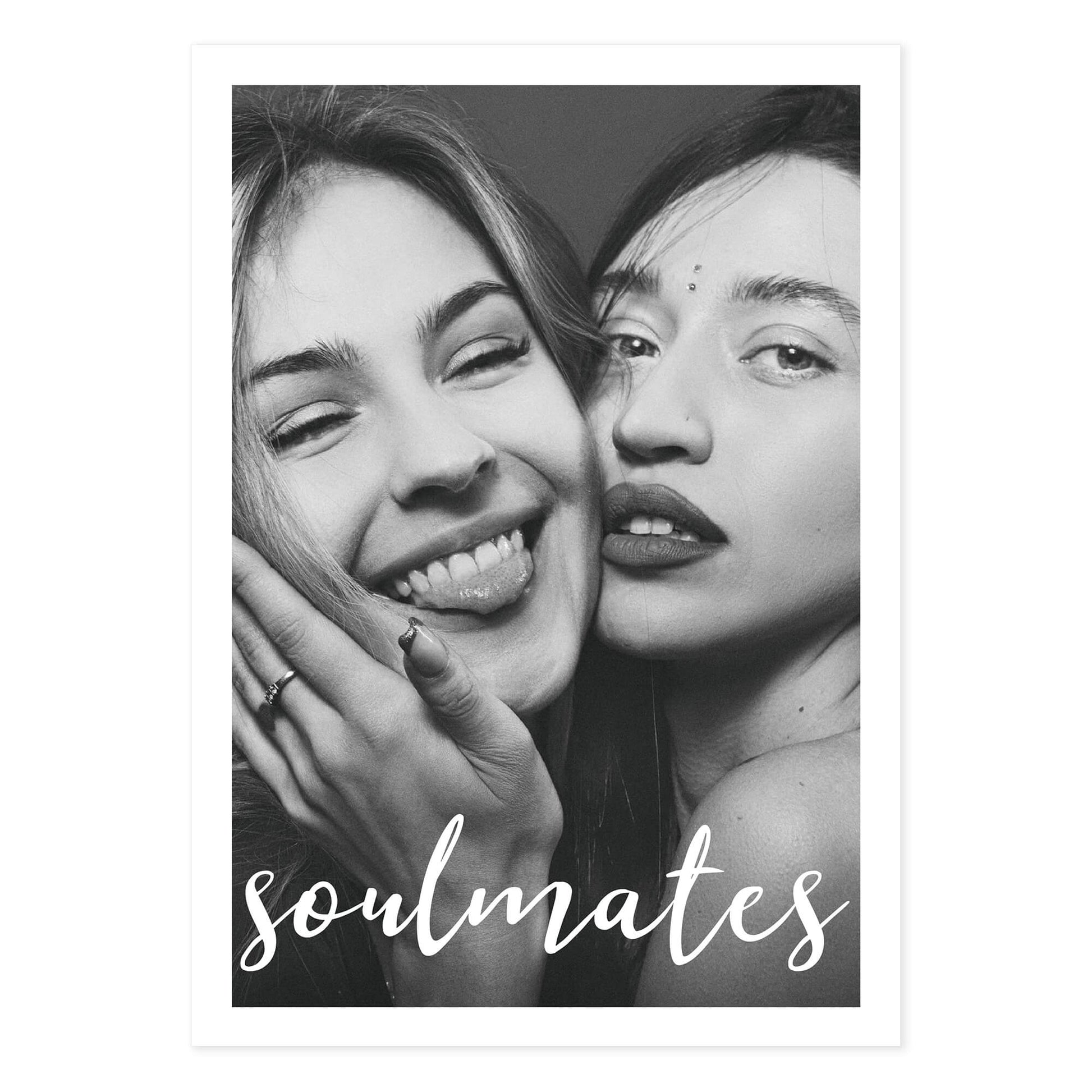 Soulmates personalised photo poster