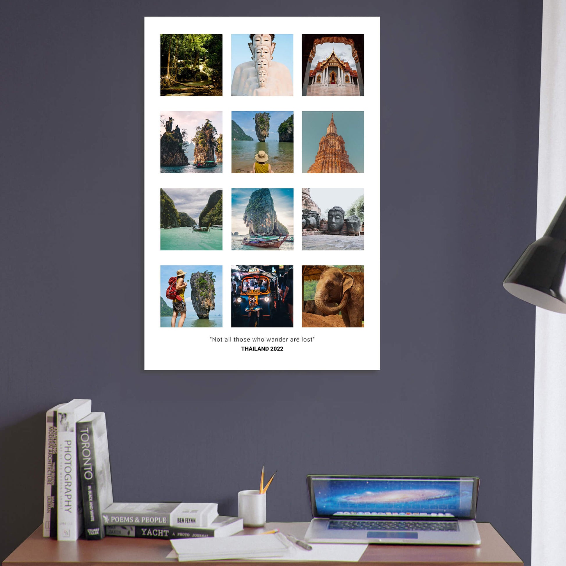 Travel photo collage poster - large