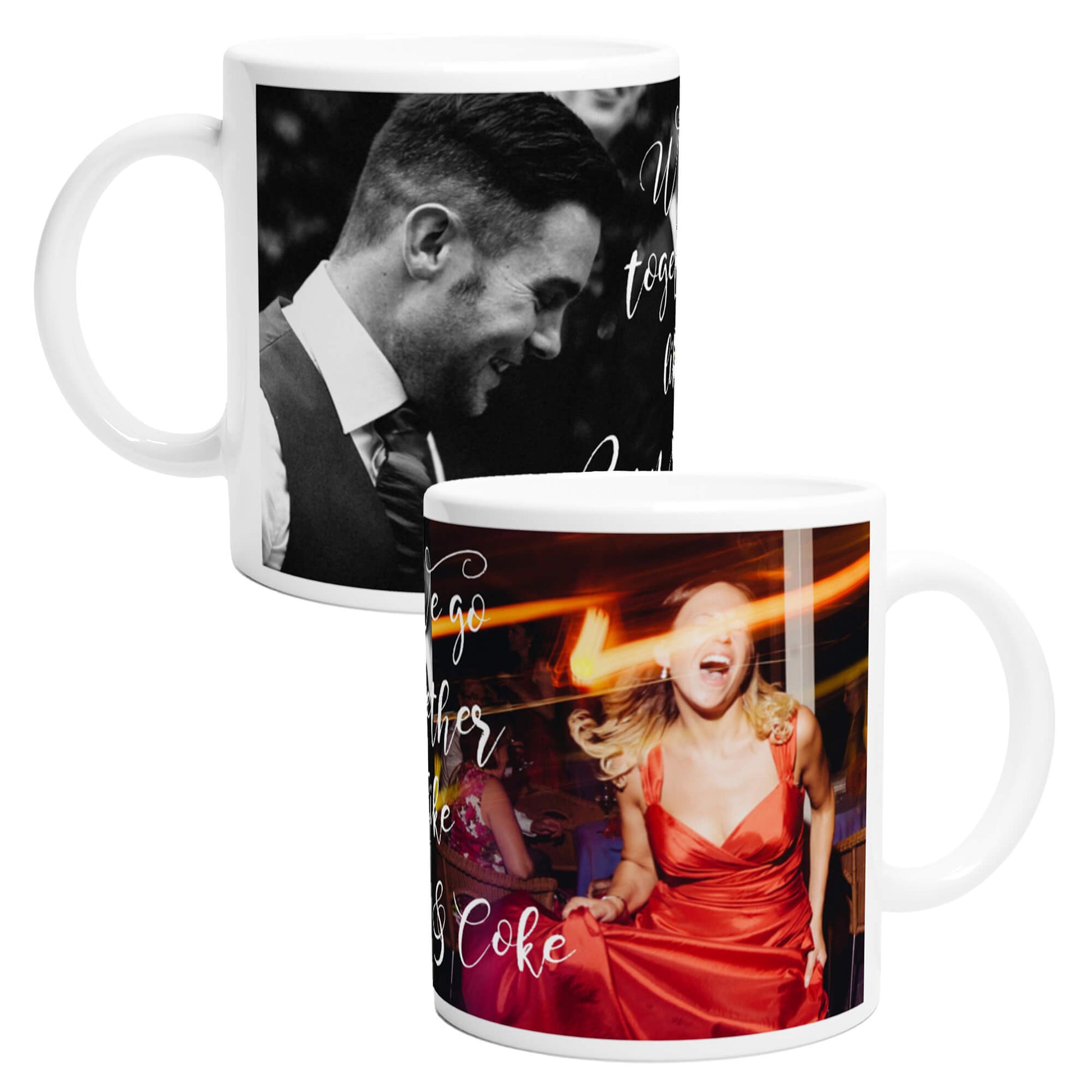 We go together like personalised photo mug