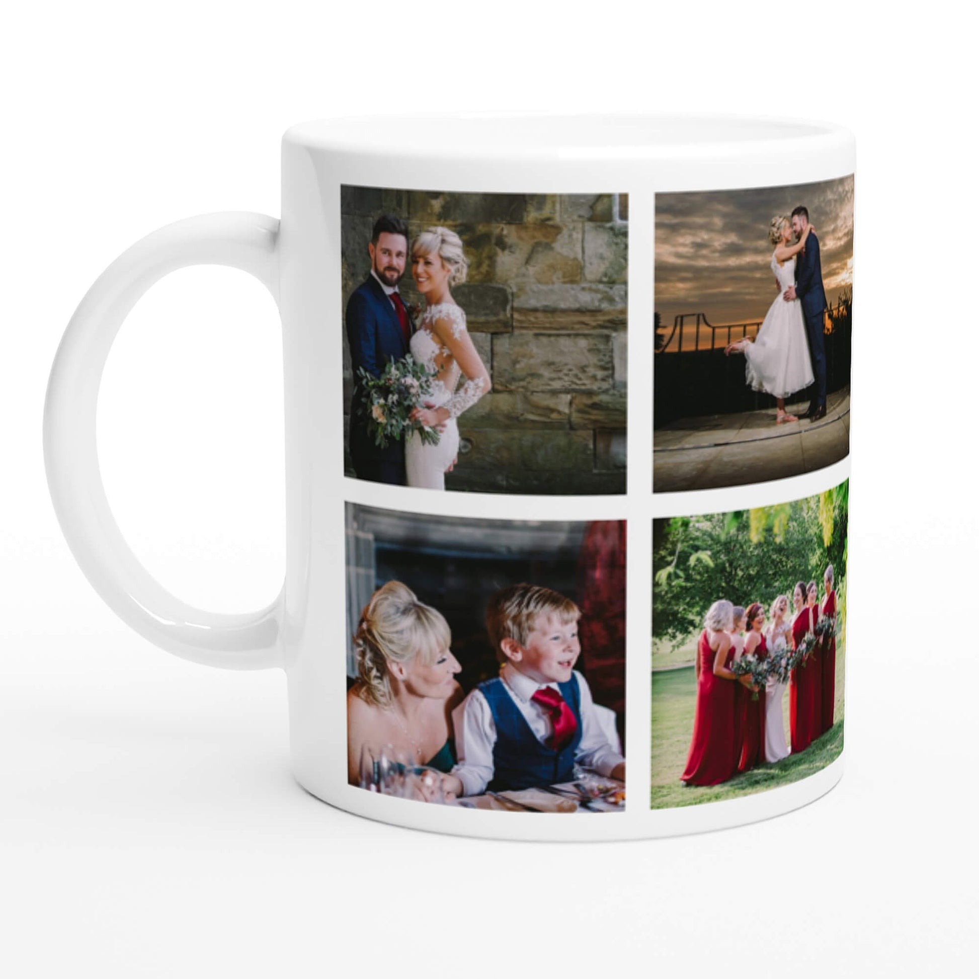 Wedding anniversary collage mug - left photo preview