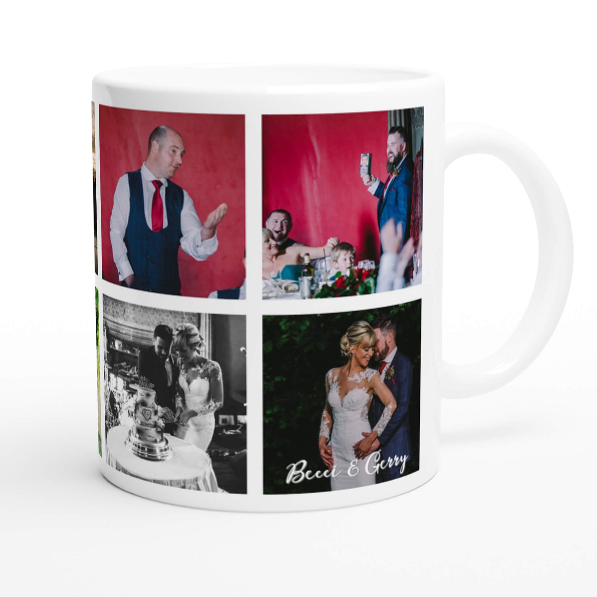 Wedding anniversary collage mug - right photo preview