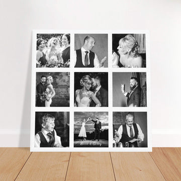 Wedding photo collage canvas