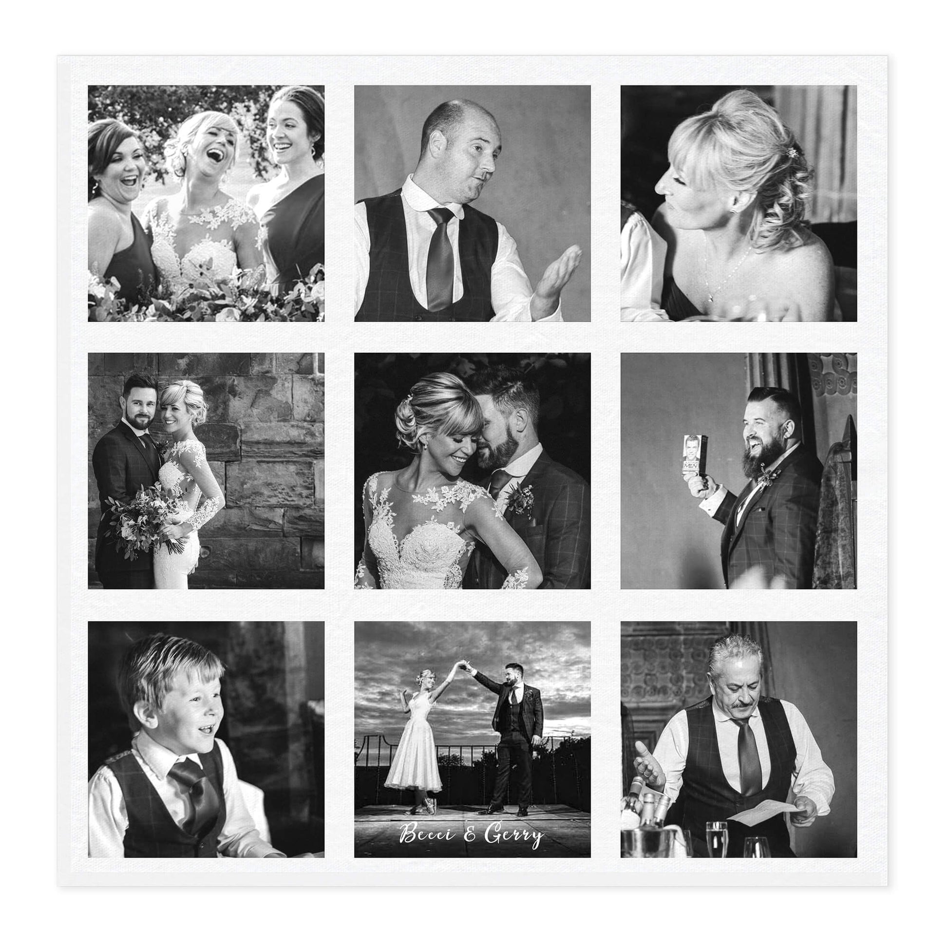 Wedding photo collage personalised canvas