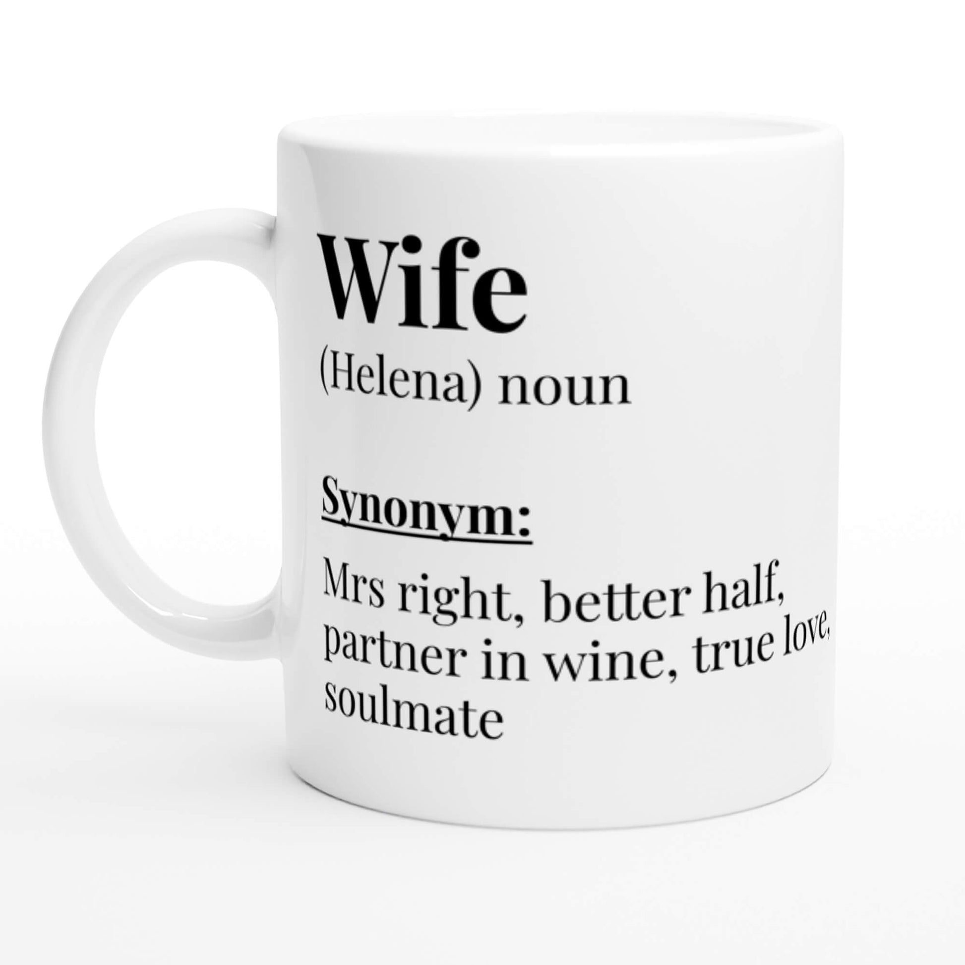 Wife dictionary definition mug - text preview