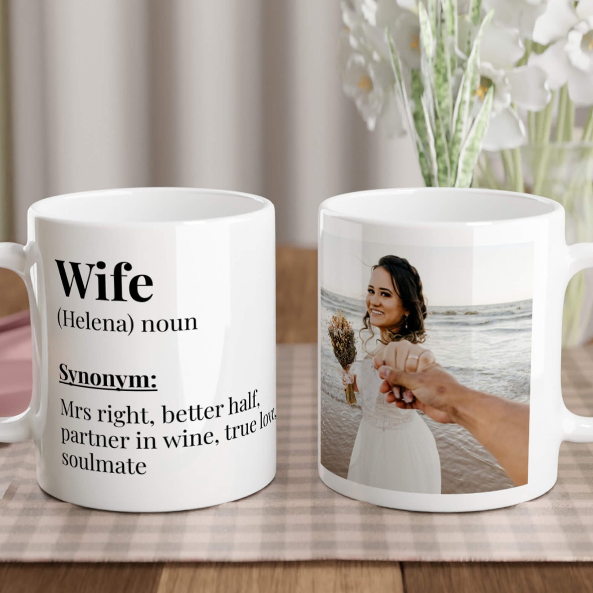 Wife dictionary definition mug - lifestyle image