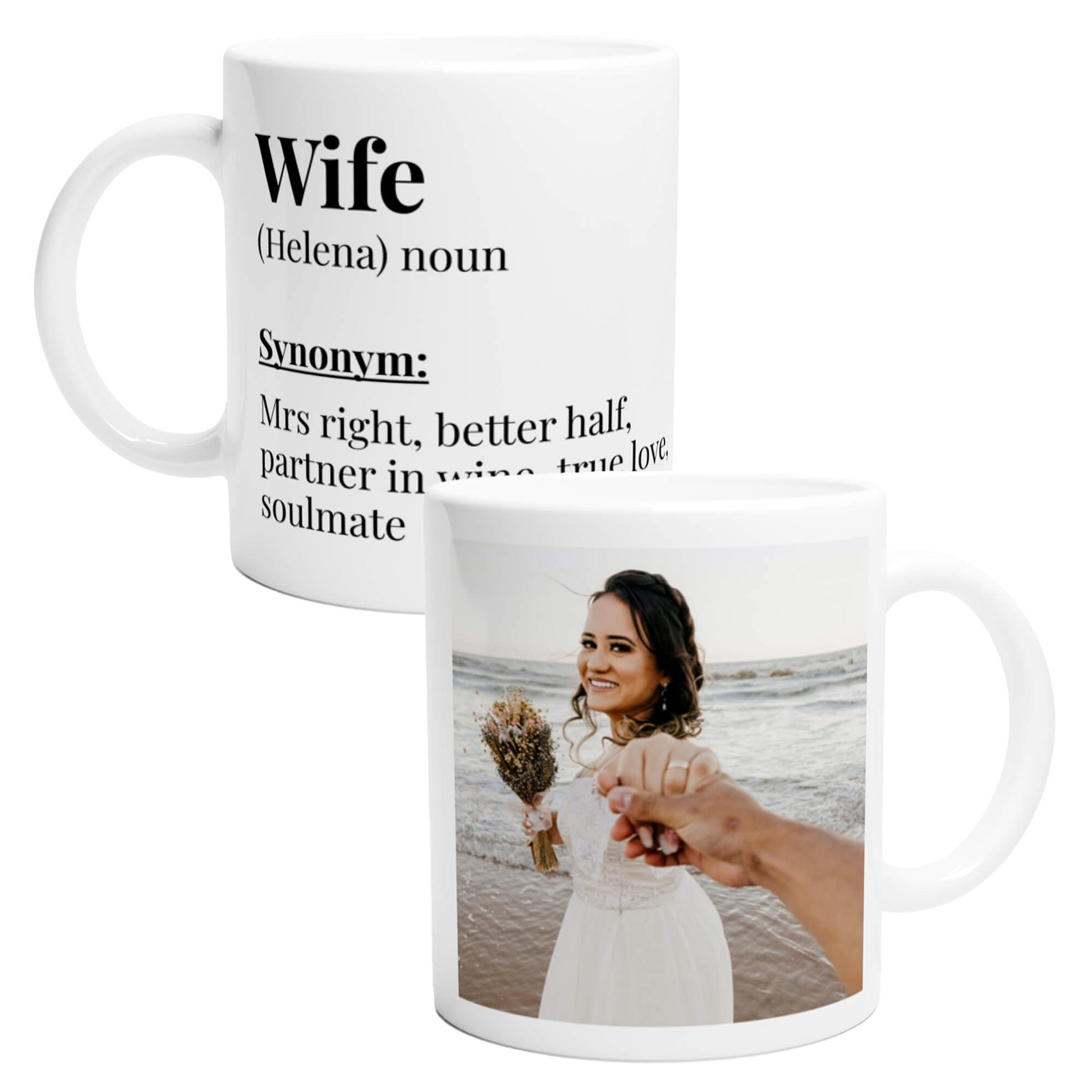 Wife dictionary definition personalised photo mug