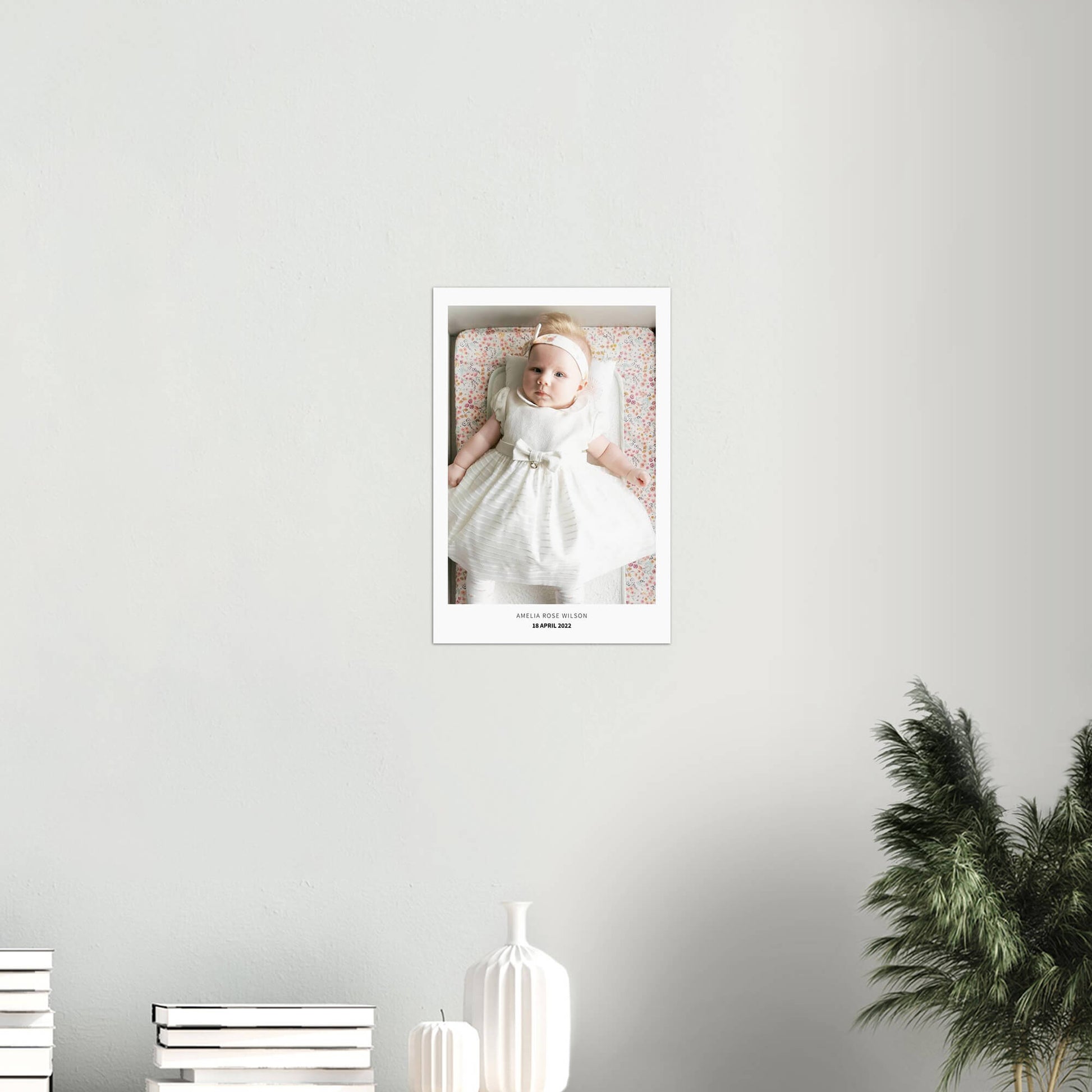 Christening treasured moment personalised poster - small