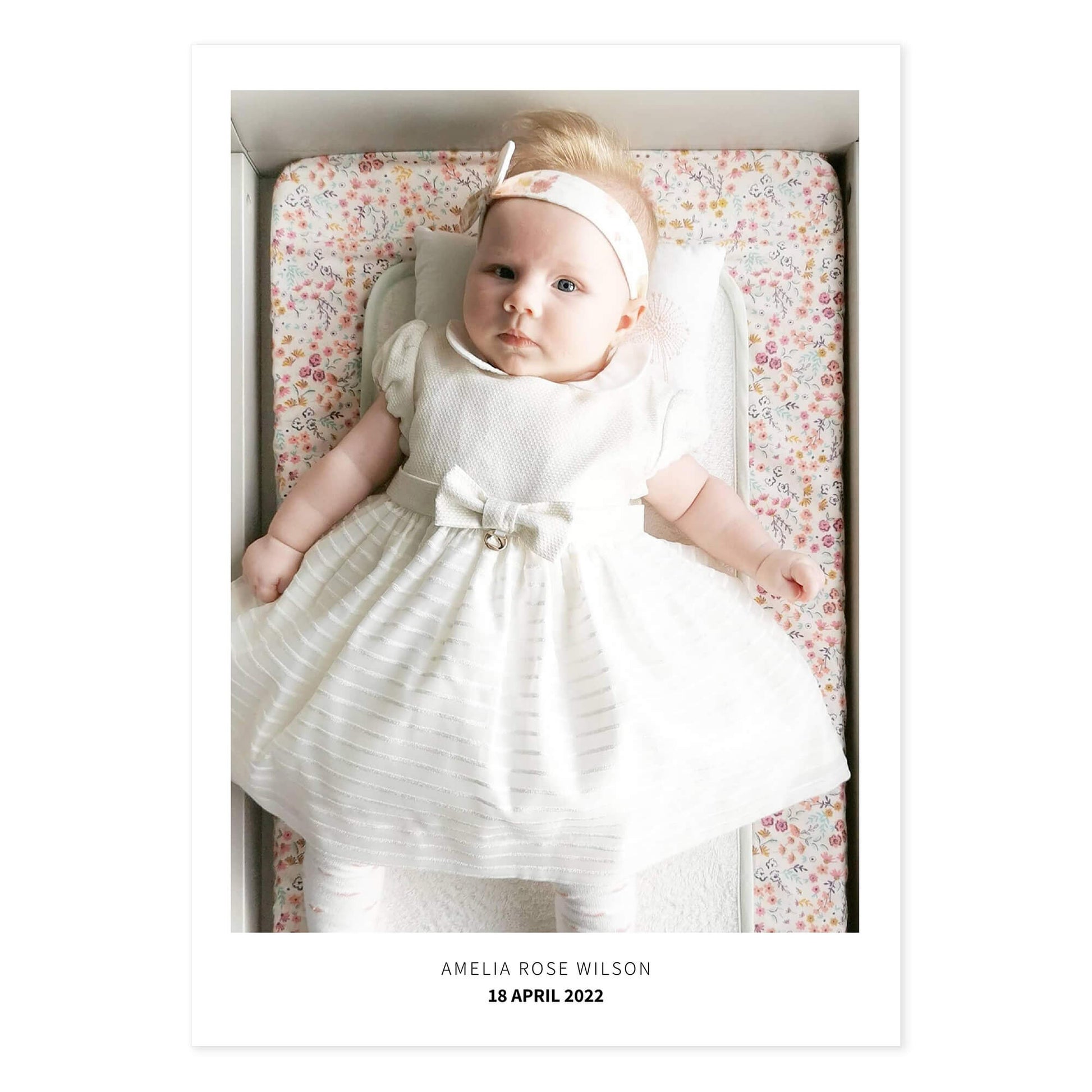 Christening treasured moment personalised poster